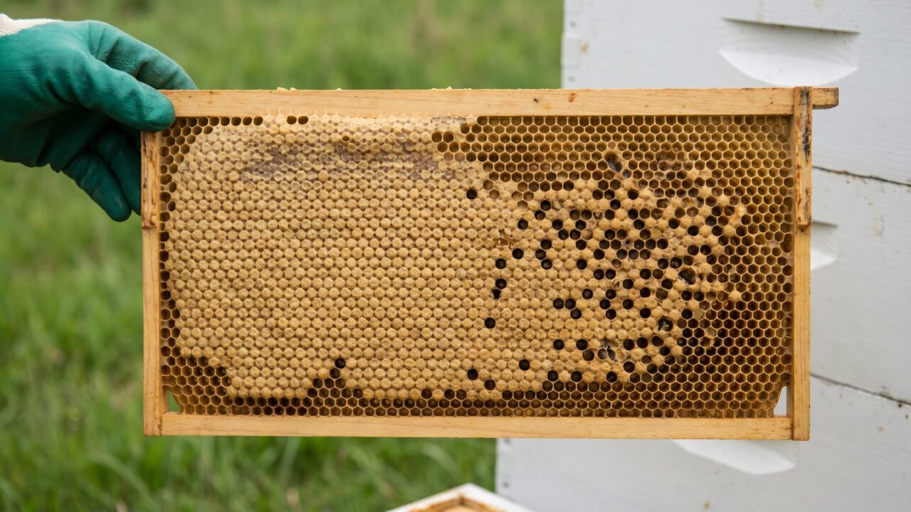 Reading brood patterns: what solid looks like, and what spotty means