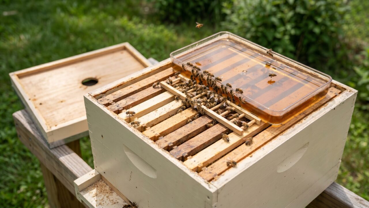 Feeding bees: when to feed, what syrup to mix, and how much they need