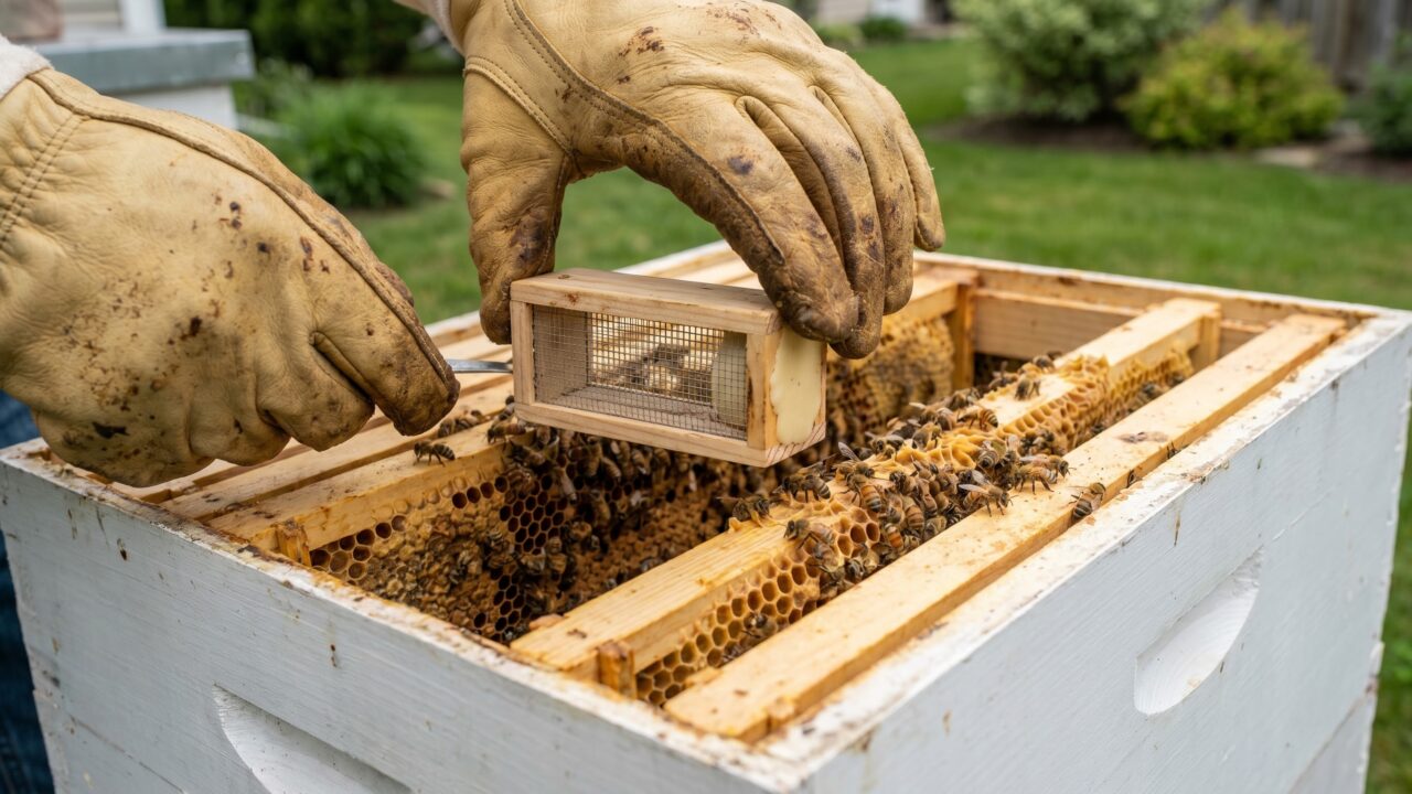How to requeen a hive: finding the old queen, introducing the new one, and checking that it worked