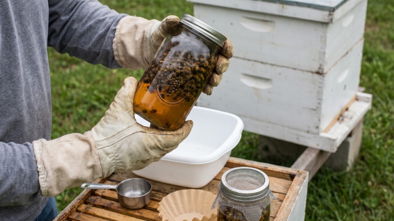 How to test for varroa: alcohol wash and sugar roll, step by step